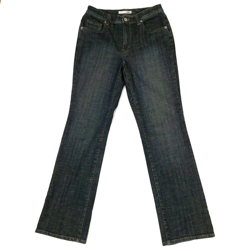 3/$15🔥 CHICOS PLATINUM DARK WASH FACET REG JEAN SZ 0 REG